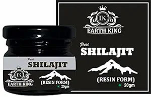 EARTH KING Pure Ayurvedic Shilajit/Shilajit Resin (Semi Liquid) Supports Vigor & Vitality - 20Gm