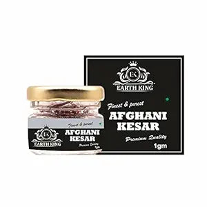 EARTH KING Natural & Finest A++ Grade Afghani Kesar Thread Saffron/ Keshar/ Zafran /Jafran for Biryani & Cooking – 1GM