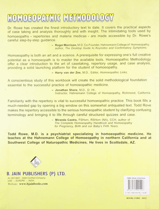 Homoeopathic Methodology