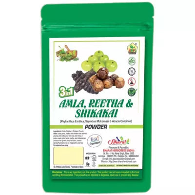 BHPI Bharat Amla, Reetha & Shikakai Powder – AYUSH Upchar