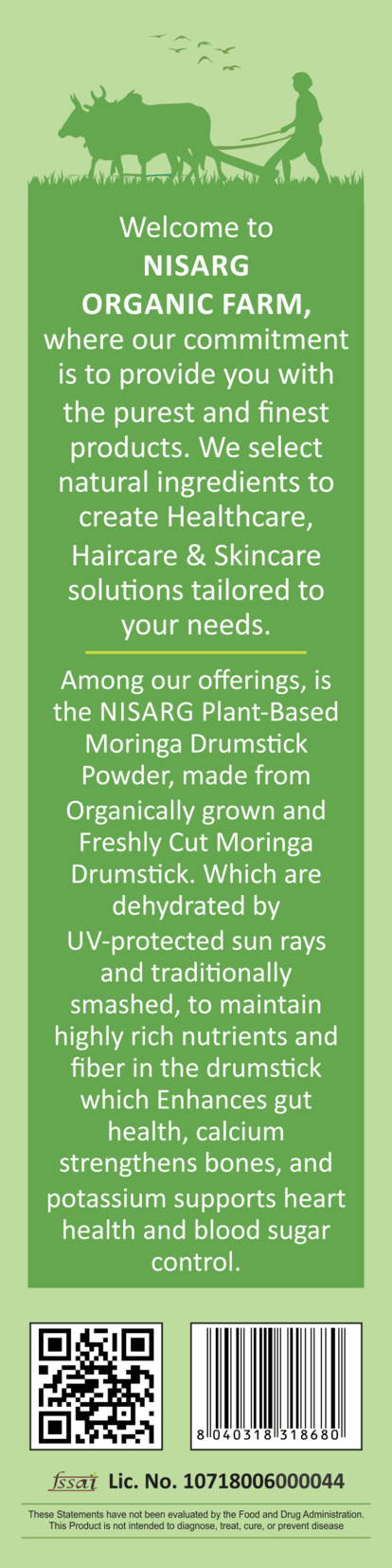 نثار نامیاتی فارم مورنگا ڈرم اسٹک پاؤڈر