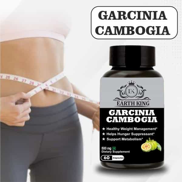 EARTH KING Garcinia Cambogia Capsule with Green tea & Green coffee Extract Helps in Weight Management & Fat Burner for Men & Women – 500mg 60 Capsules (Pack of 1)