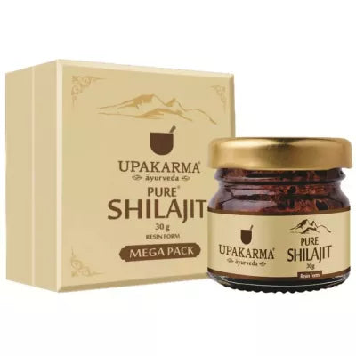 Upakarma Ayurveda Natural & Pure Shilajit / Shilajeet Resin Mega Pack For Strength, Stamina, Power, And Energy