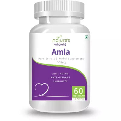 Natures Velvet Amla Pure Extract 500Mg Veggie Capsules