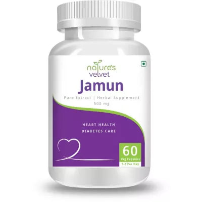 Natures Velvet Jamun Pure Extract 500Mg Veggie Capsules