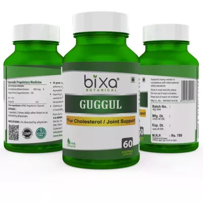 Bixa Botanical Guggul Extract Veg Capsules