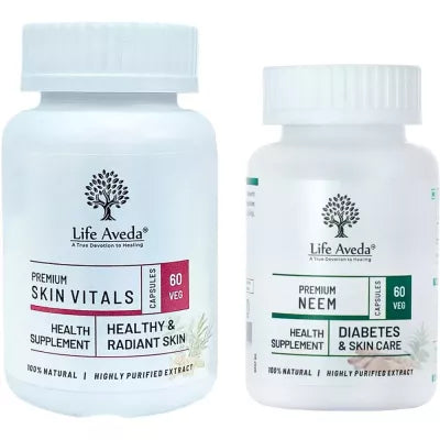 Life Aveda Skin Vitals & Neem Capsules Combo