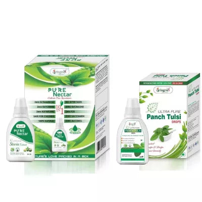 Vringra Stevia Drops & Punch Tulsi Drops Combo Pack (1Pack)