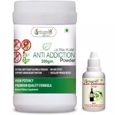 Vringra Anti Addiction Powder & Drops Combo Pack (1Pack)