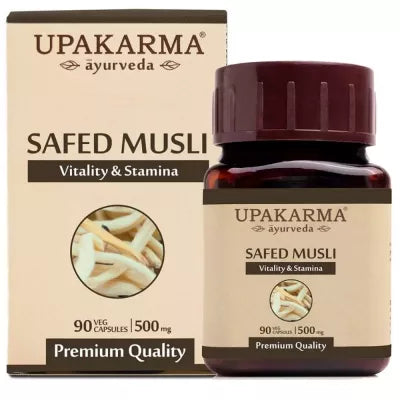 Upakarma Ayurveda Safed Musli 500Mg Capsules