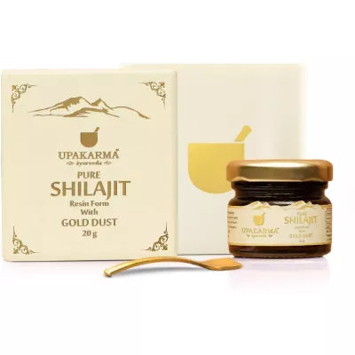 Upakarma Ayurveda Pure And Natural Shilajit Gold Resin With Pure Gold Dust