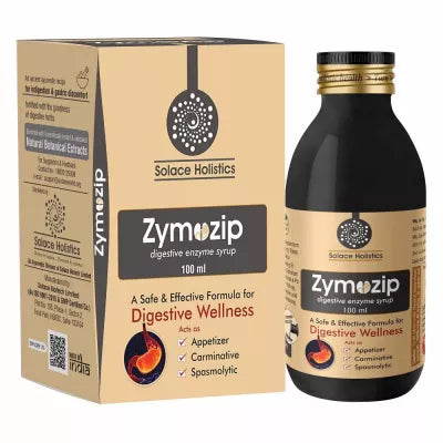 Solace Holistics Zymozip Digestive Enzyme Syrup Sugar Free