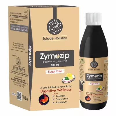 Solace Holistics Zymozip Digestive Enzyme Syrup Sugar Free