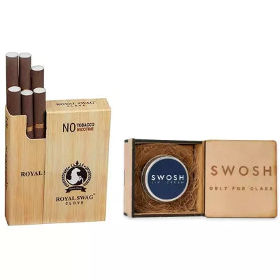 Royal Swag Ayurvedic & Herbal Cigarette Clove Flavour Smoke (10 Stick)Lip Cream (15 Gm) (1Pack)