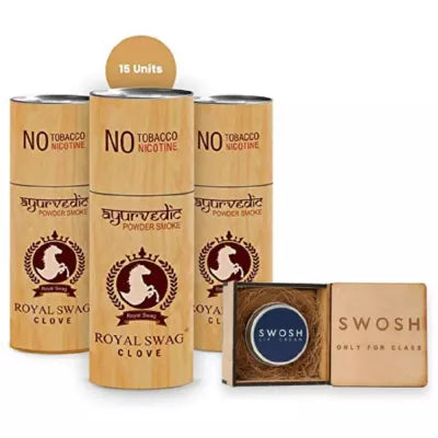 Royal Swag Ayurvedic & Herbal Cigarette Clove Flavour Smoke (15 Stick), Lip Cream (15 Gm) (1Pack)