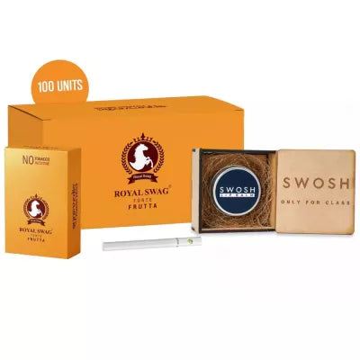 Royal Swag Ayurvedic & Herbal Cigarette Frutta Flavour Smoke (100 Stick) Lip Balm (15 Gm) (1Pack)