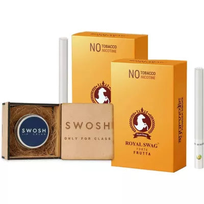 Royal Swag Ayurvedic & Herbal Cigarette Frutta Flavour Smoke (20 Stick), Lip Cream (15 Gm) (1Pack)