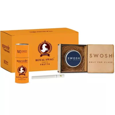 Royal Swag Ayurvedic & Herbal Cigarette Frutta Flavour Smoke (50 Stick) Lip Cream (15 Gm) (1Pack)