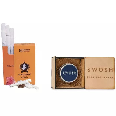 Royal Swag Ayurvedic & Herbal Cigarette Frutta Flavour Smoke- 10 Stick, Lip Cream -(15 Gm) (1Pack)