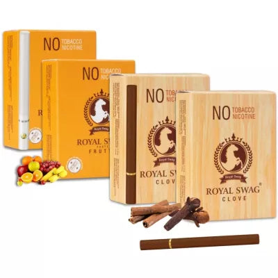 Royal Swag Ayurvedic & Herbal Cigarette, Clove And Frutta Flavour (40 Stick Each) (1Pack)