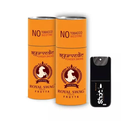 Royal Swag Ayurvedic & Herbal Cigarette, Frutta Flavour (10 Sticks & Shot 12Ml) (1Pack)