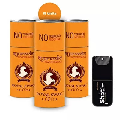 Royal Swag Ayurvedic & Herbal Cigarette, Frutta Flavour (15 Sticks & Shot 12Ml) (1Pack)