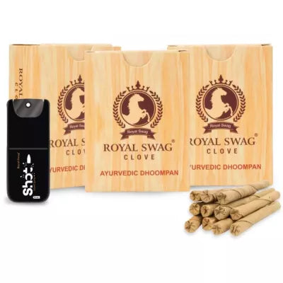 Royal Swag Ayurvedic & Herbal Long Bidi Smoke (60 Sticks & Shot 12Ml) (1Pack)