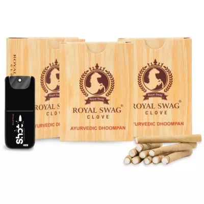 Royal Swag Ayurvedic & Herbal Long Filtered Bidi Smoke (60 Sticks & Shot 12Ml) (1Pack)