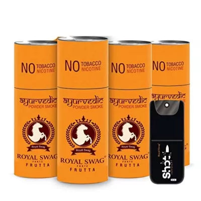 Royal Swag Ayurvedic & Herbal Cigarette, Frutta Flavour Smoke (20 Sticks & 12Ml Shot) (1Pack)