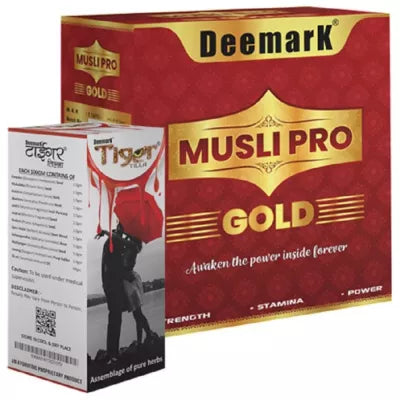 Deemark Musli Pro Gold Capsules & Tiger Tilla Oil Combo