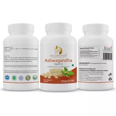 Goldenacacia Herrbals Ashwagandha Tablets (500 Mg)