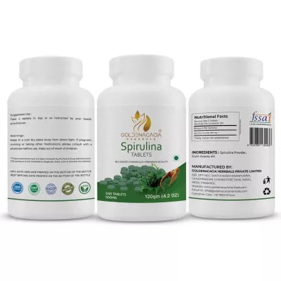 Goldenacacia Herrbals Spirulina Tablets (500 Mg)