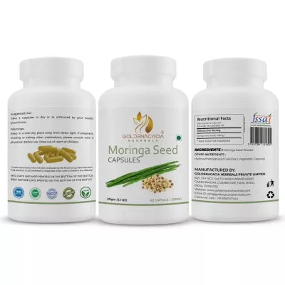 Goldenacacia Herrbals Moringa Seed Capsules 500 MG