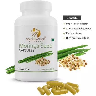 Goldenacacia Herrbals Moringa Seed Capsules 500 MG