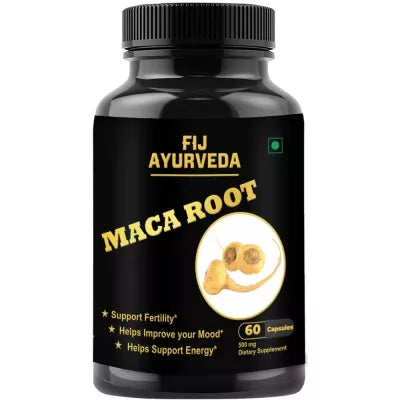 Fij Ayurveda Maca Root Extract Dietary Supplement Capsules