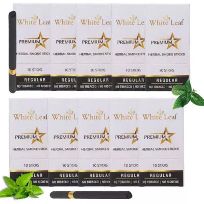 White Leaf Herbal Cigarettes Regular Flavour