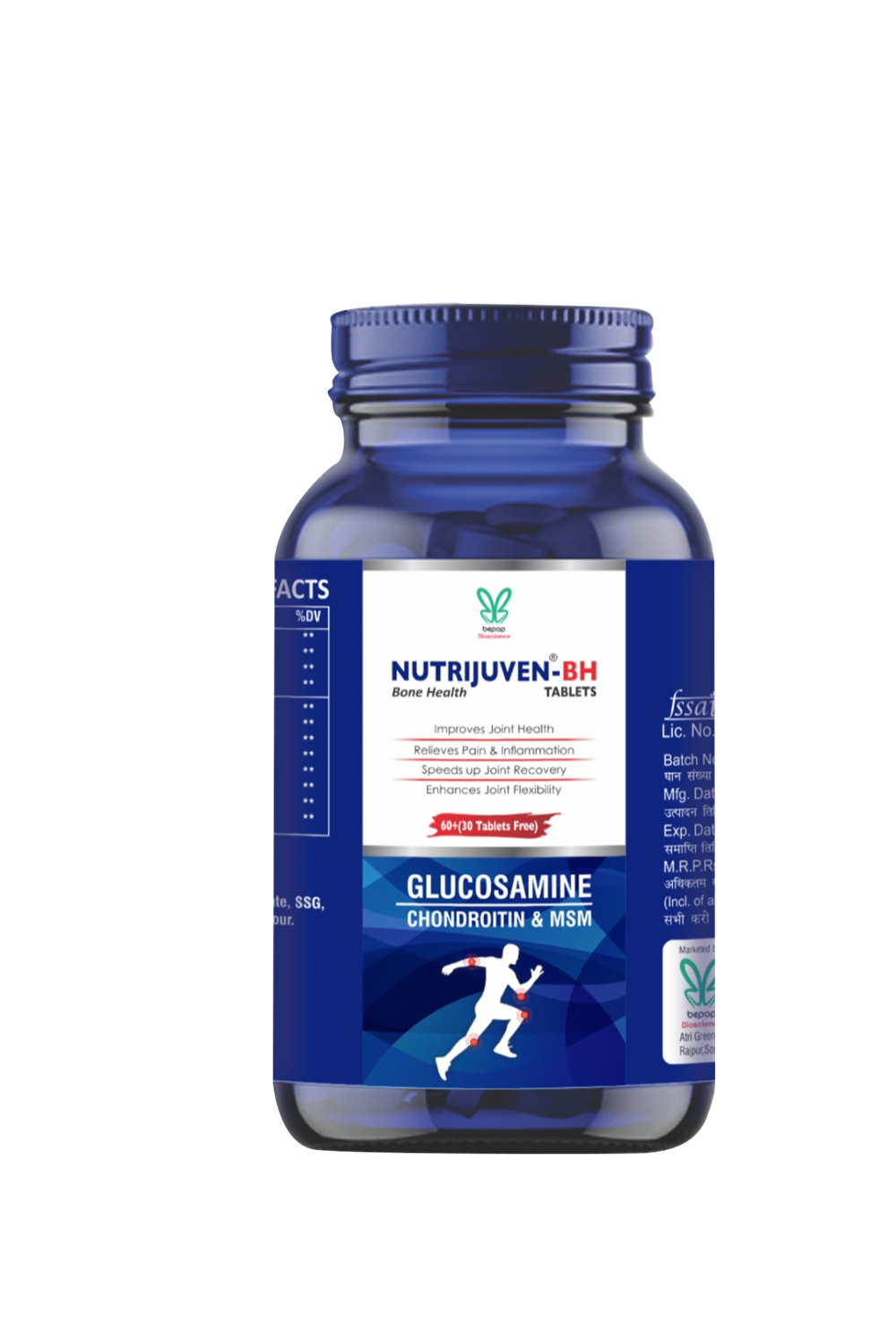 Nutrijuven I BH Bone Health I Combination of Divine Herbs & Modern Science I Ease your old age Get Rid of Joint Pain I Glucosamine I Chondroitin & MSN