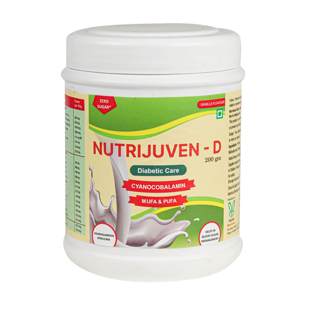 Nutrijuven-D I Diabetic Care I Protein Supplement with added benefits of Divine Herbs like I Ashwagandha with Zero Sugar