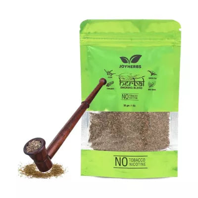 Joyherbs Herbal Smoking Blend + Wooden Pipe Brown Pot (30 GM + 1 UNIT)