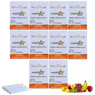 White Leaf Premium Herbal Cigarettes Frutta Flavour