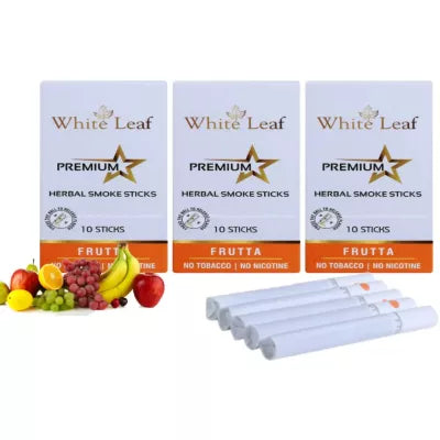 White Leaf Premium Herbal Cigarettes Frutta Flavour