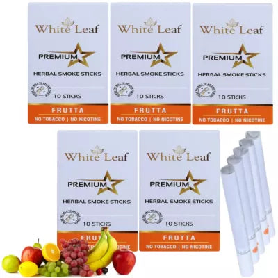 White Leaf Premium Herbal Cigarettes Frutta Flavour