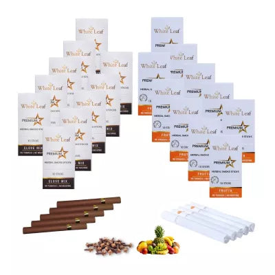 White Leaf Premium Herbal Cigarette Clove And Frutta Flavour