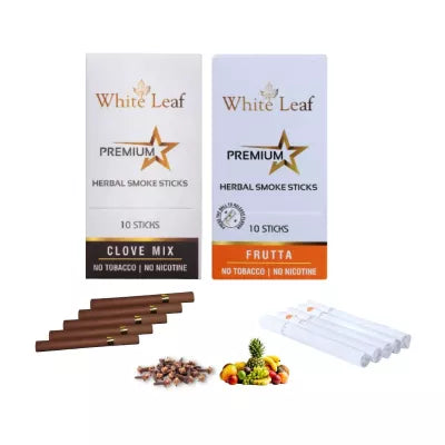 White Leaf Premium Herbal Cigarette Clove And Frutta Flavour