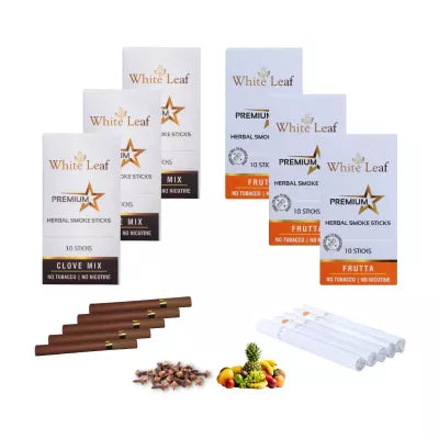 White Leaf Premium Herbal Cigarette Clove And Frutta Flavour