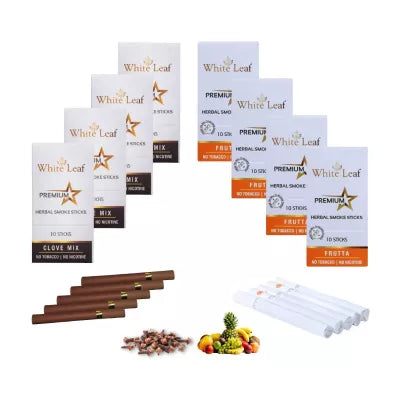 White Leaf Premium Herbal Cigarette Clove And Frutta Flavour