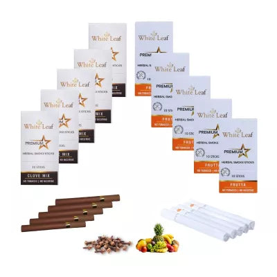 White Leaf Premium Herbal Cigarette Clove And Frutta Flavour