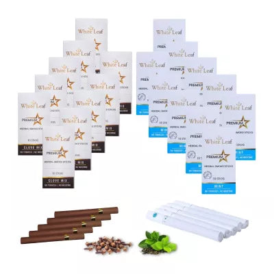 White Leaf Premium Herbal Cigarette Clove And Mint Flavour