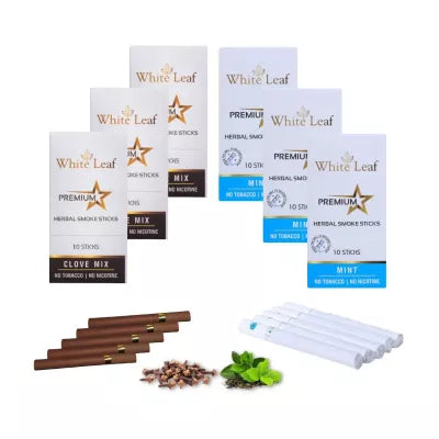 White Leaf Premium Herbal Cigarette Clove And Mint Flavour