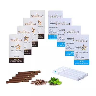 White Leaf Premium Herbal Cigarette Clove And Mint Flavour